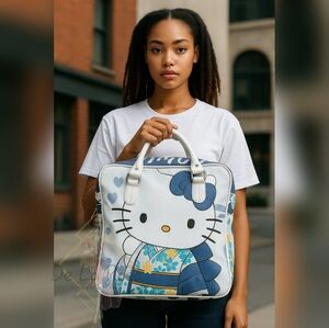 Hello Kitty Kimono Themed Vinyl Travel Tote Bag